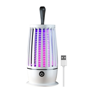 Убийца комаров USB подвесная лампа-ловушка для жуков Zapper с теплым белым ночным светом