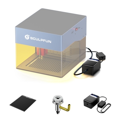 SCULPFUN iCube Лазерный гравер с сотовым рабочим столом и комплектом воздушного насоса